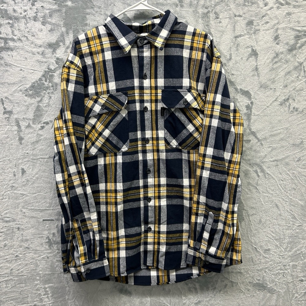 Five Brother Shirt Mens Large Plaid Heavyweight Flannel Outdoor Workwear